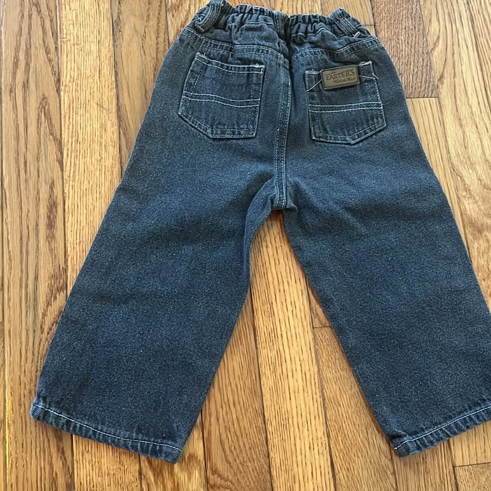 Vintage‎ Carters Watch the Wear Denim Jeans 24 MO Baby dark Wash Faded Toddler